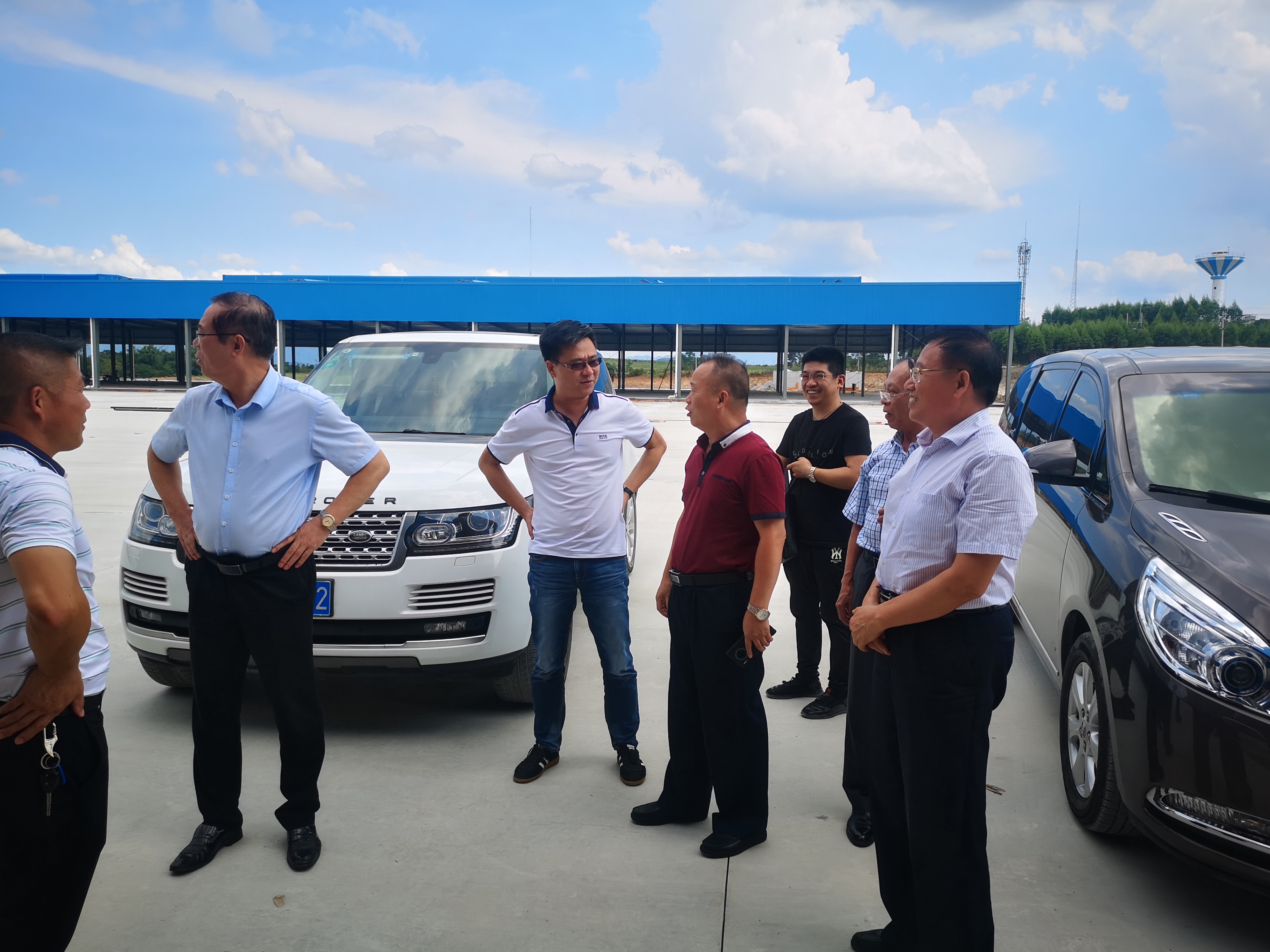 广西林产协会领导李可夫，万业靖，郭家良到宁明县中投木业有限公司考察调研